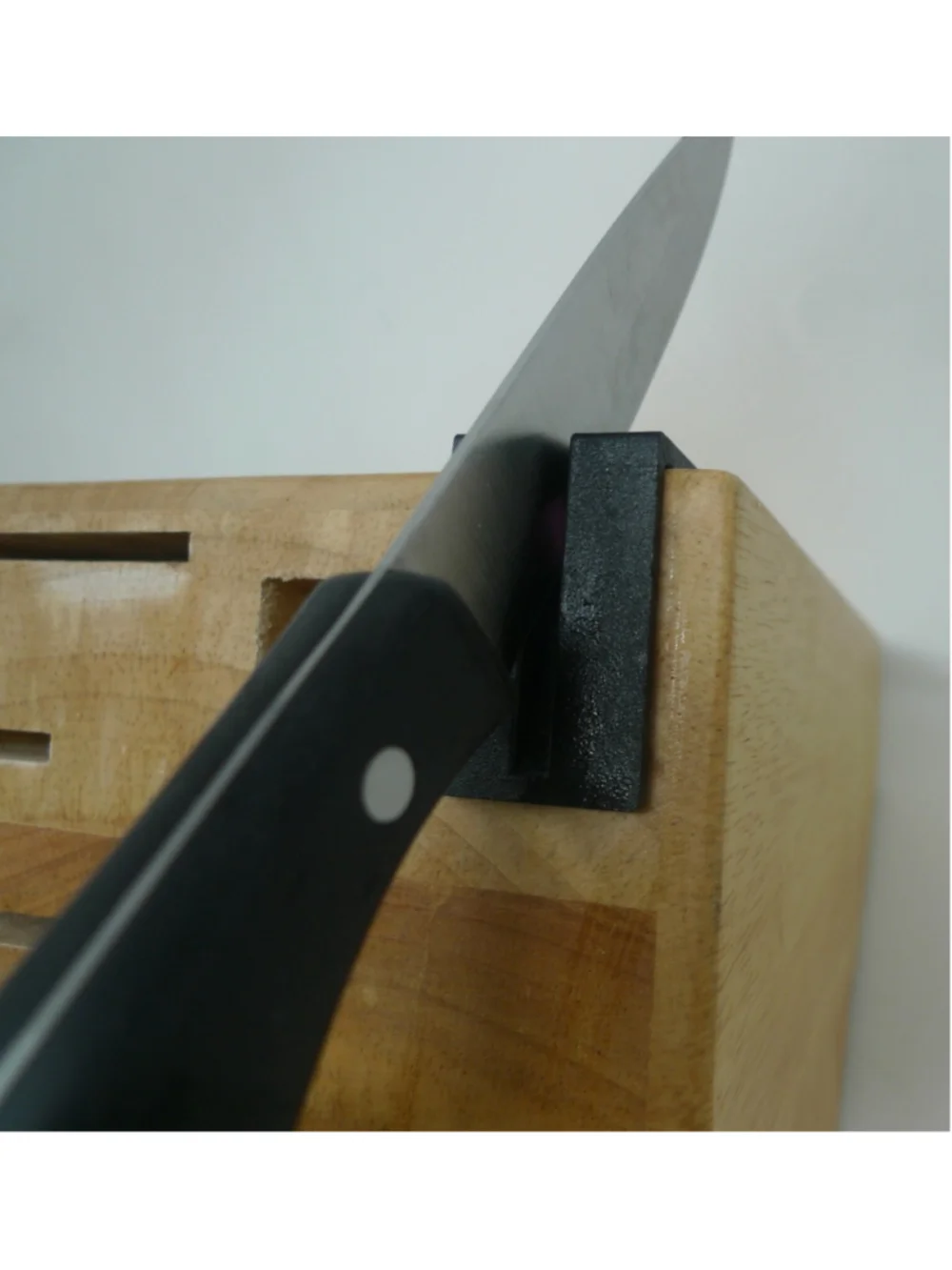 VTG Chicago Cutlery Wood Oak Knife Block 12 Slots 9 Knives Sharpener Chef Paring